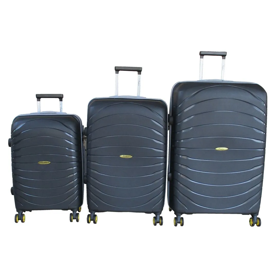 3 Piece Travel 30" Luggage Suitcase Bag Set-Stylish - Black