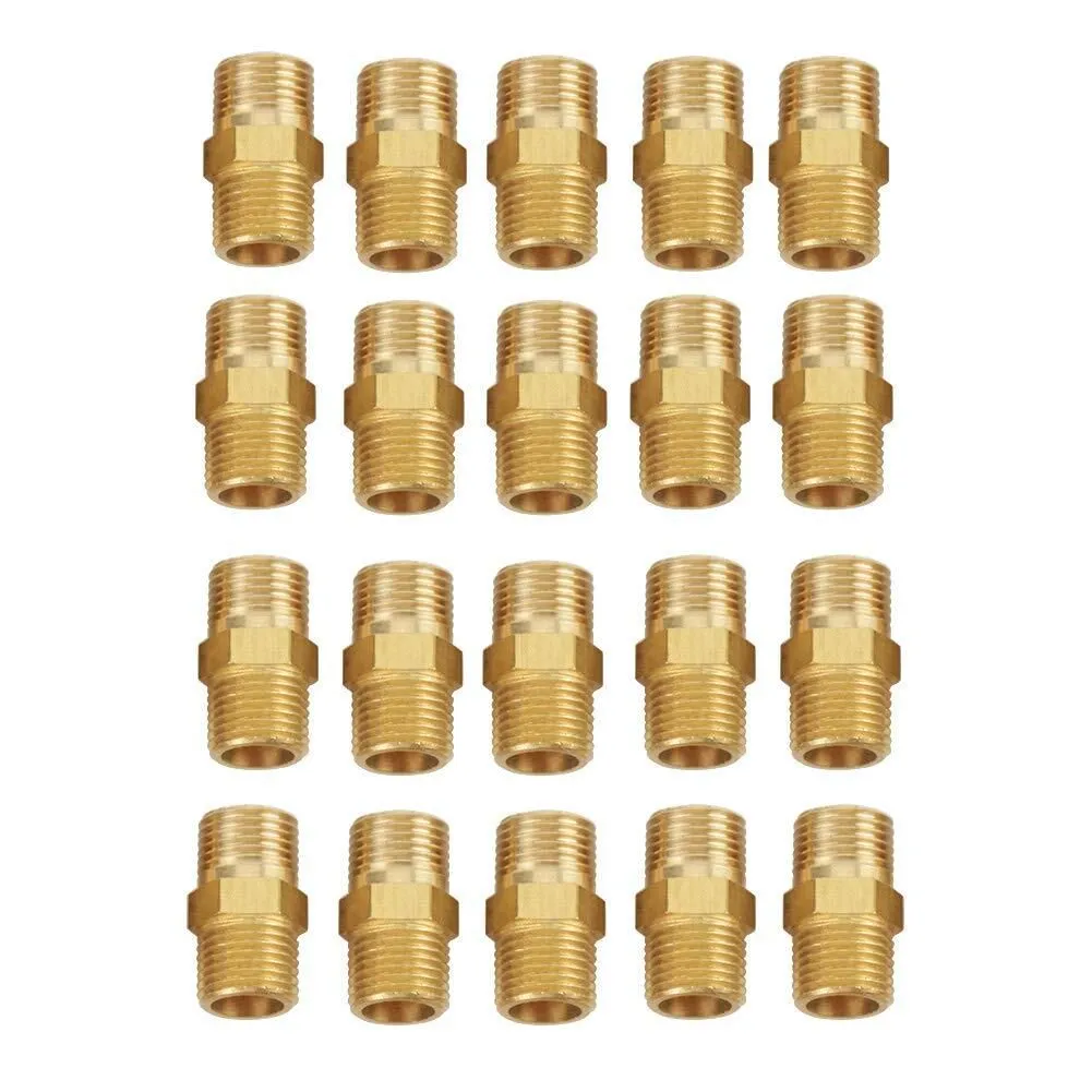 Brass Pipe Fiin External Thread Hex Nipple Fiin Quick Adapter M Thread