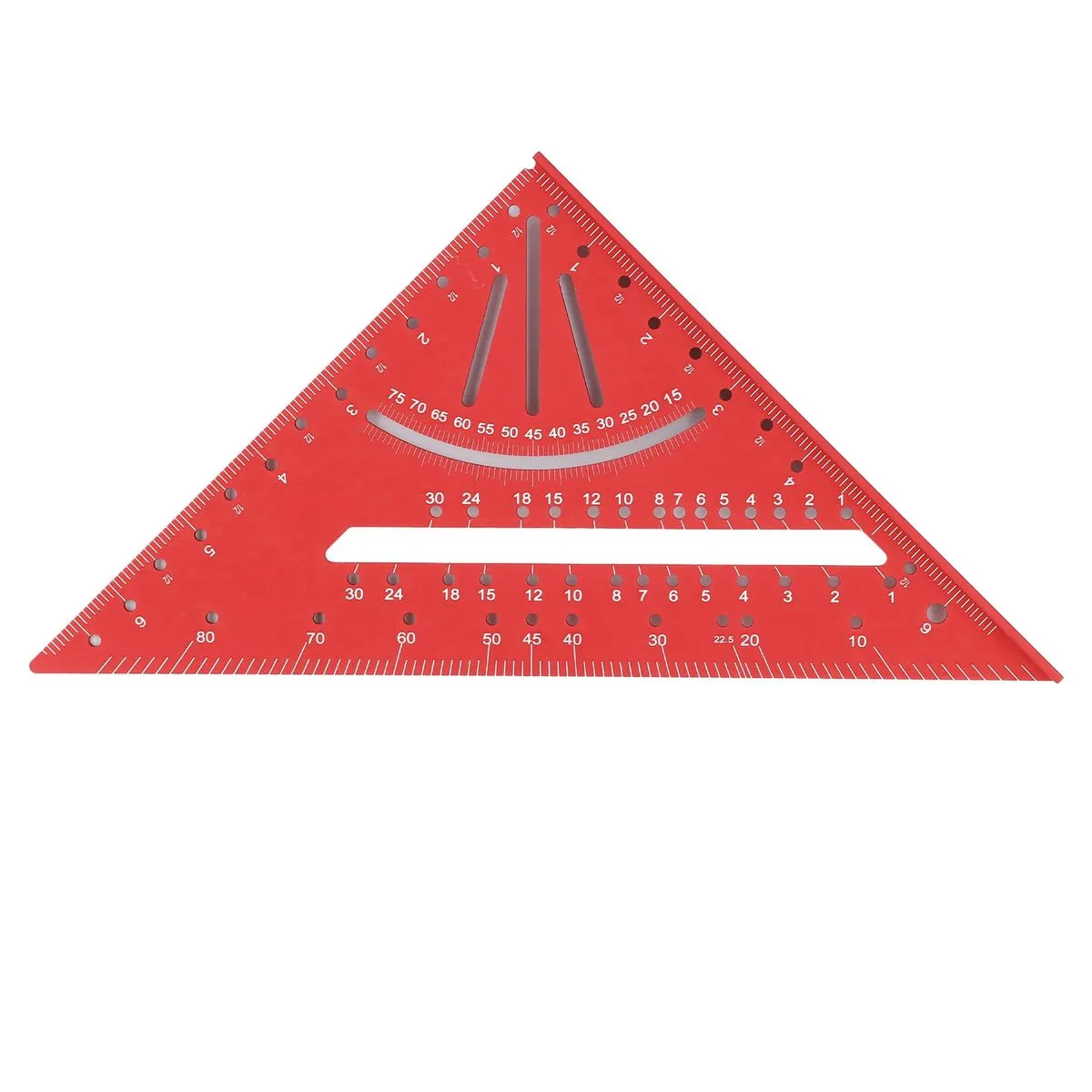 7" Red Aluminium Rafter Protractor - Multi-Angle