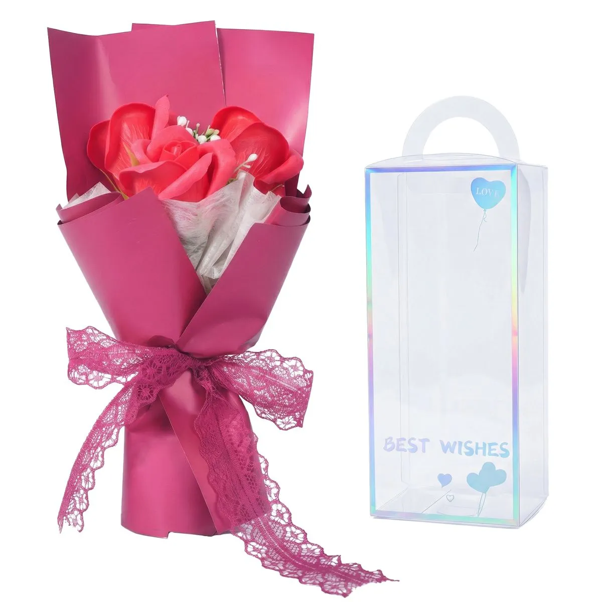 Artificial Rose Bouquet Valentine's Day Gift - Red