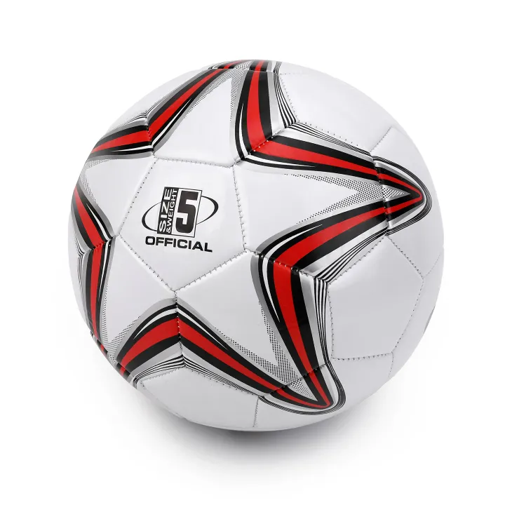 White Training Football (Soccer) with Gas Ball Pump