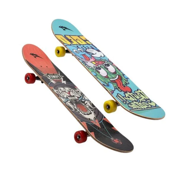 Pack of 2 Complete Skateboards Cruiser Cartoon Design for Kids