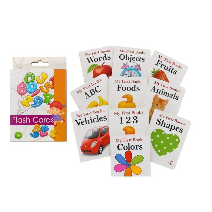 Toddler Learning Combo: 10 My First Books + 28 Numbers Flash Cards