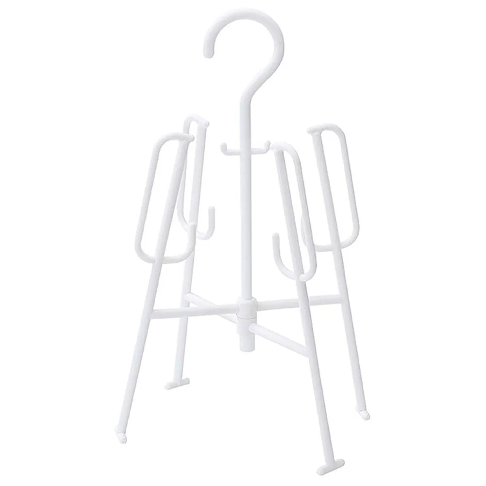 White Multifunction Shoes Drying Rack Hook Wall Mounted