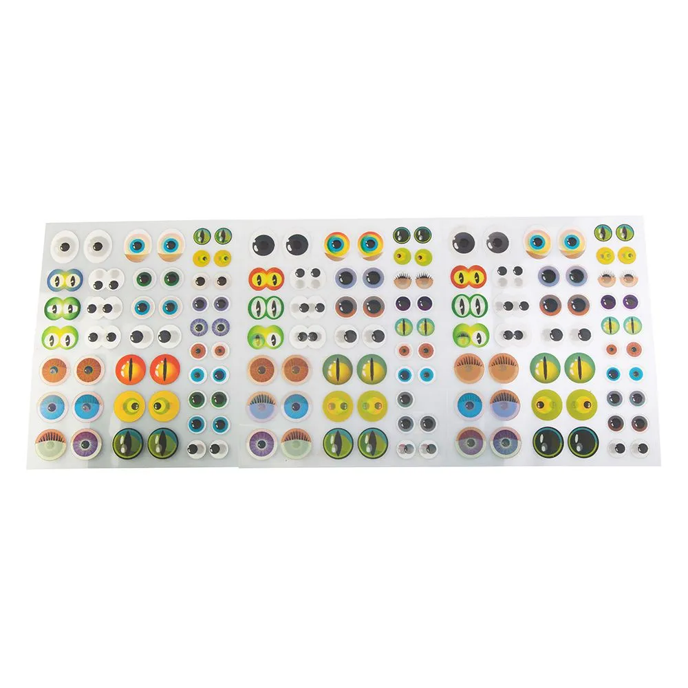 Anthony Peters Multi-Coloured Moving Eye Stickers: 144 Pieces