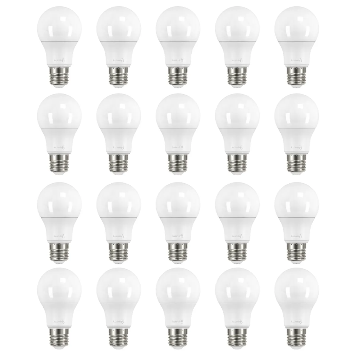 illumin8 A60 E27 12W LED Light Bulbs Daylight 6500K - 20 Pack
