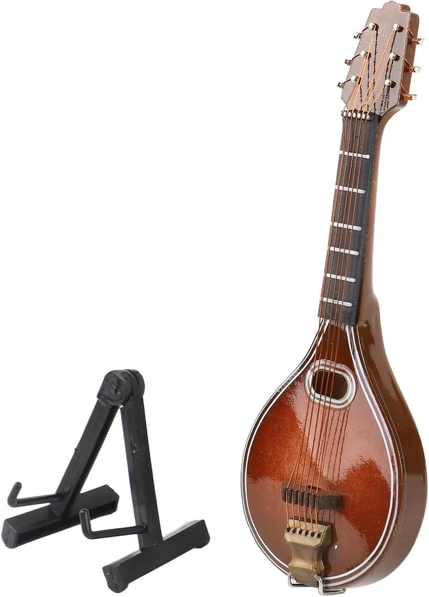 Mini Mandolin Instrument Elegant Space Saving Handmade 8 Strings Mandolin