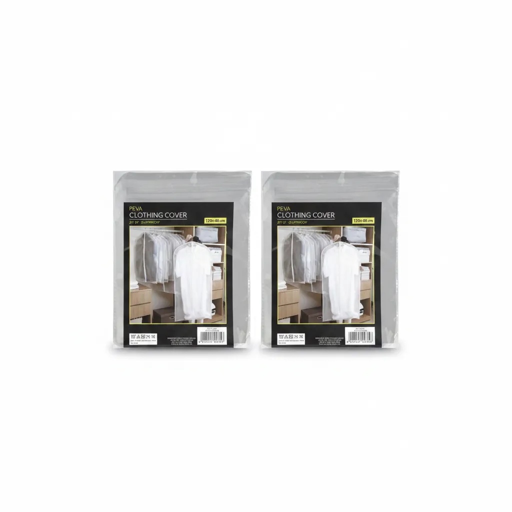 Suit-Bag Zippered Garment Bag 60 x 120 cm for Suits and Dresses - 2 Pack