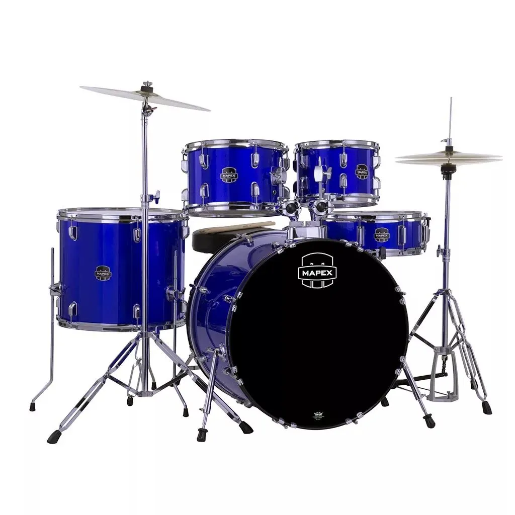 Mapex Comet Rock Series Drum Kit w/Cymbals & Hardware - Various Colours - Indigo Blue