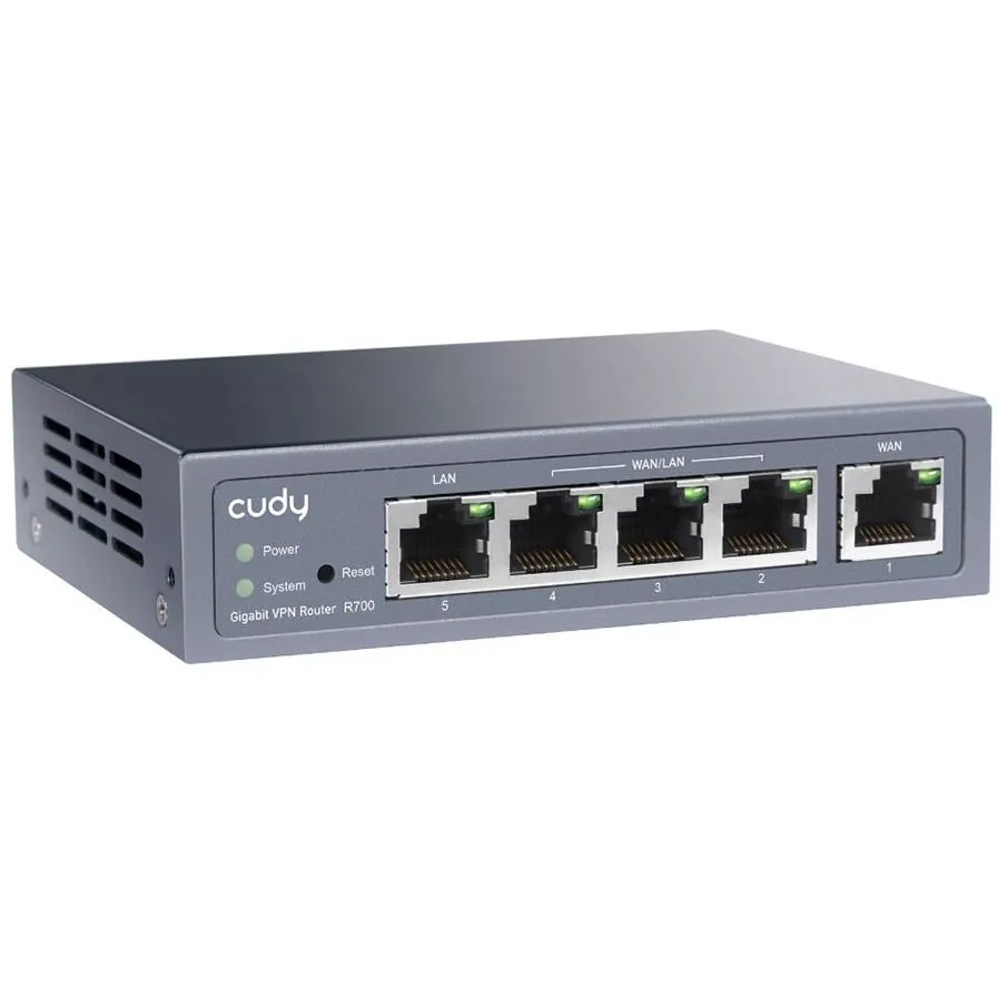 Cudy 5 Port Gigabit Multi-WAN VPN Router | R700