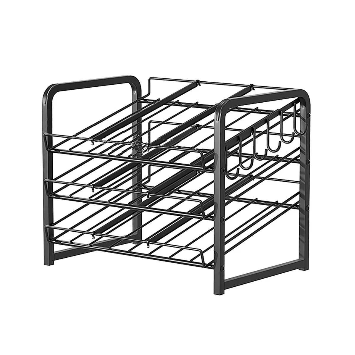 3 Tier Rolling Can Organizer Rack with Wheels for Pantry Kitchen Storage