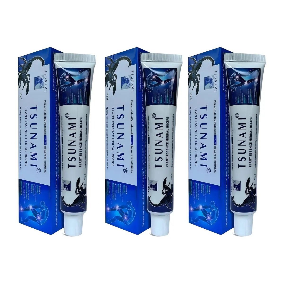 Tsunami Extra Strength Pain Relief Cream - Pack of 3
