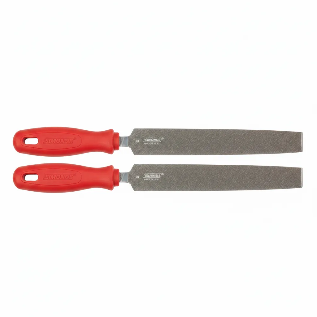 Simonds Half Round File 8 Inch Second Cut with Handle - 2 Pack