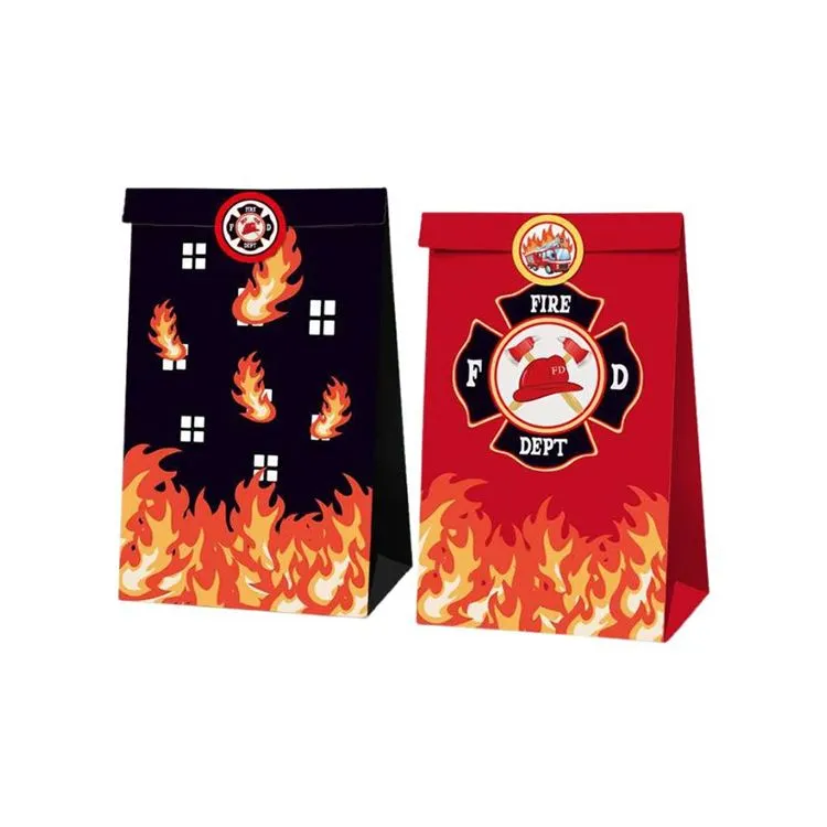 iKids Paper Party Bag - Fireman - 12 Pieces