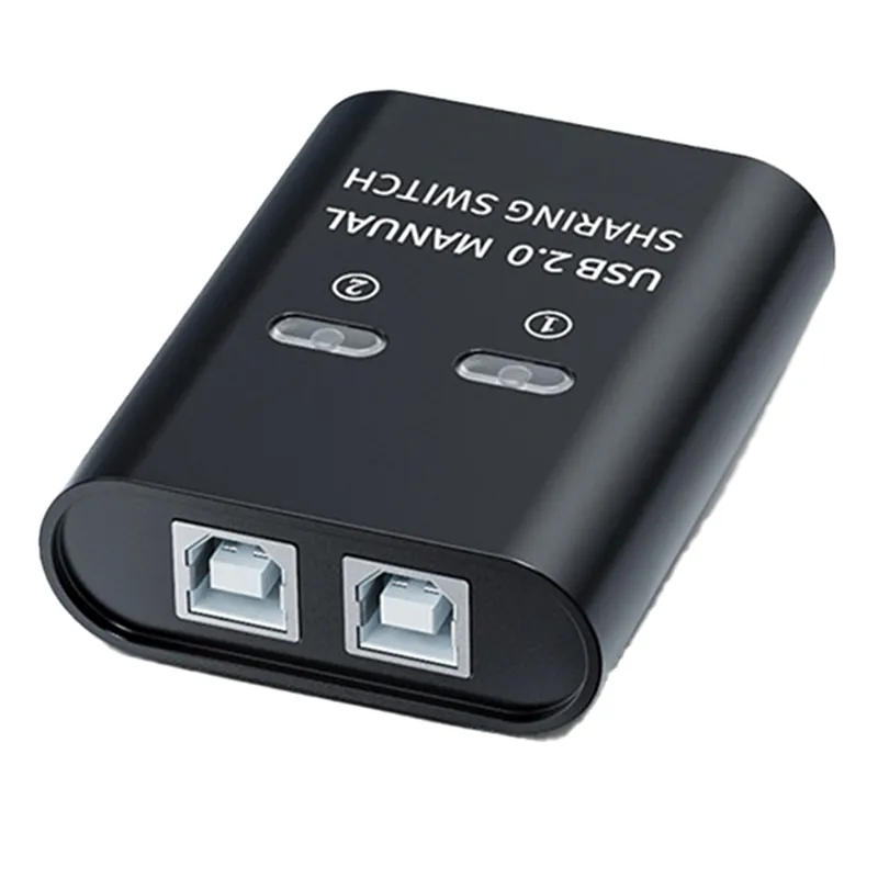 USB Switch 2 Port Manual USB HUB Two Computers Share U Disk Printer Device