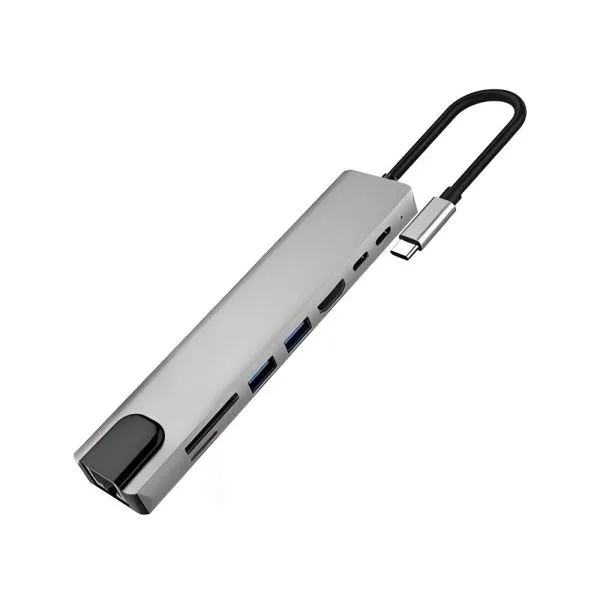 MultiFunction 8 In 1 Docking Station UsbC Hub TypeC Multiport USB Hubs