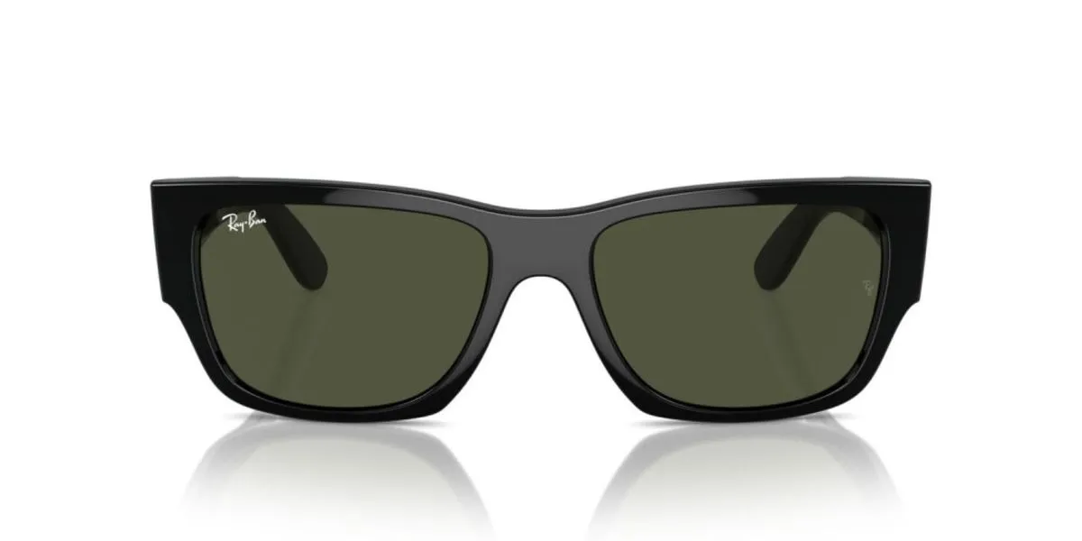 Ray-Ban Unisex Carlos Sunglasses - Black/Green