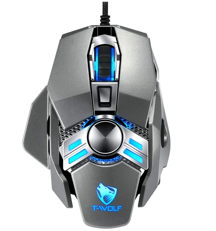 T-WOLF Wired Gaming Mouse V10 Ergonomic Programmable Mice