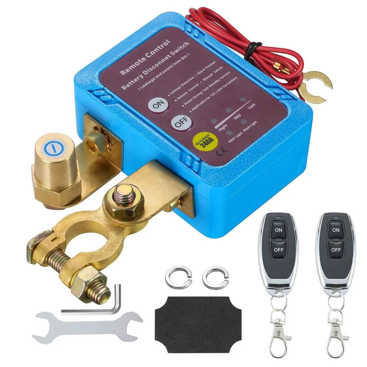 Remote Battery Disconnect Switch 12v, 240A for Car, Truck,RV