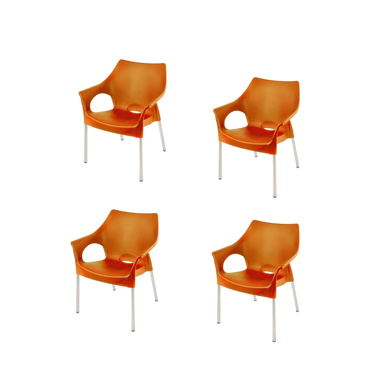 Dublin Bistro Chairs Pack of 4 - Burnt Orange