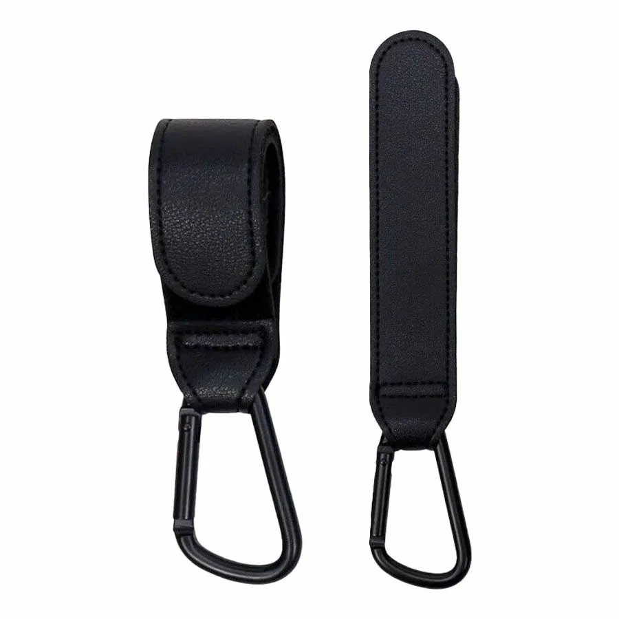 Pram Clips Buggy Clips Carabiner Clips - 2Piece - Black