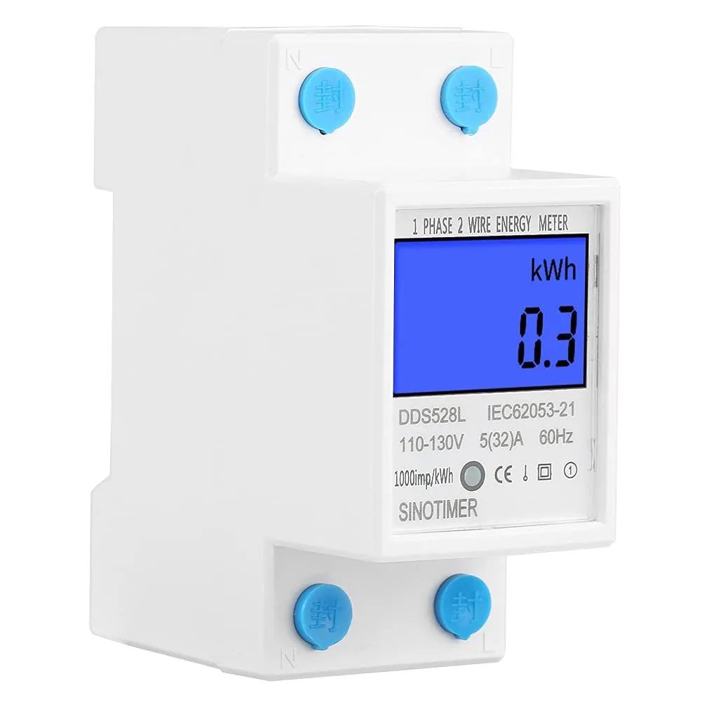 Single Phase Energy Meter Electric Meter LCD KWH Meter 110-130V