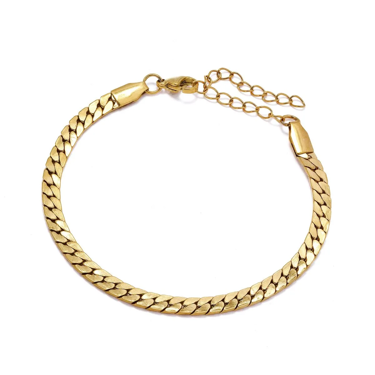 Steel My Heart Waterproof 4mm Tight Curb Stainless Steel Bracelet