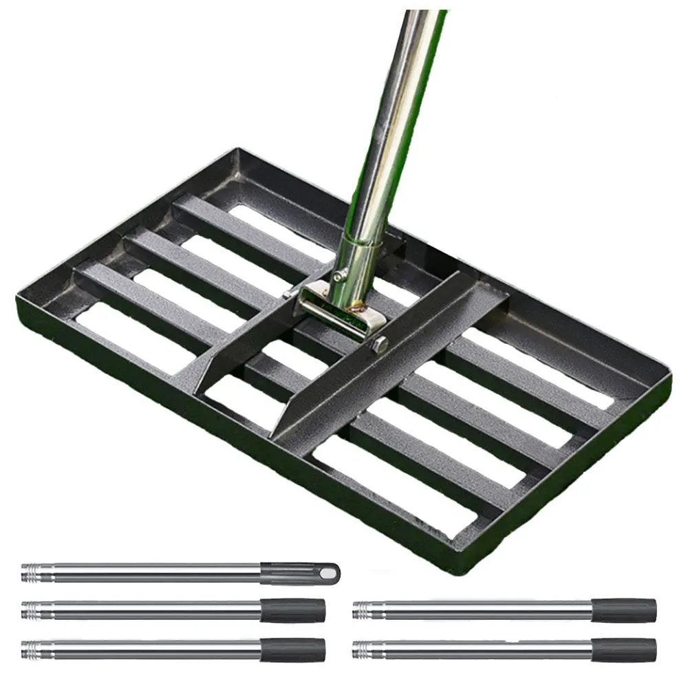 Garden Lawn Leveler Hand Rake Natureline Adjustable&Handle Steel Rod