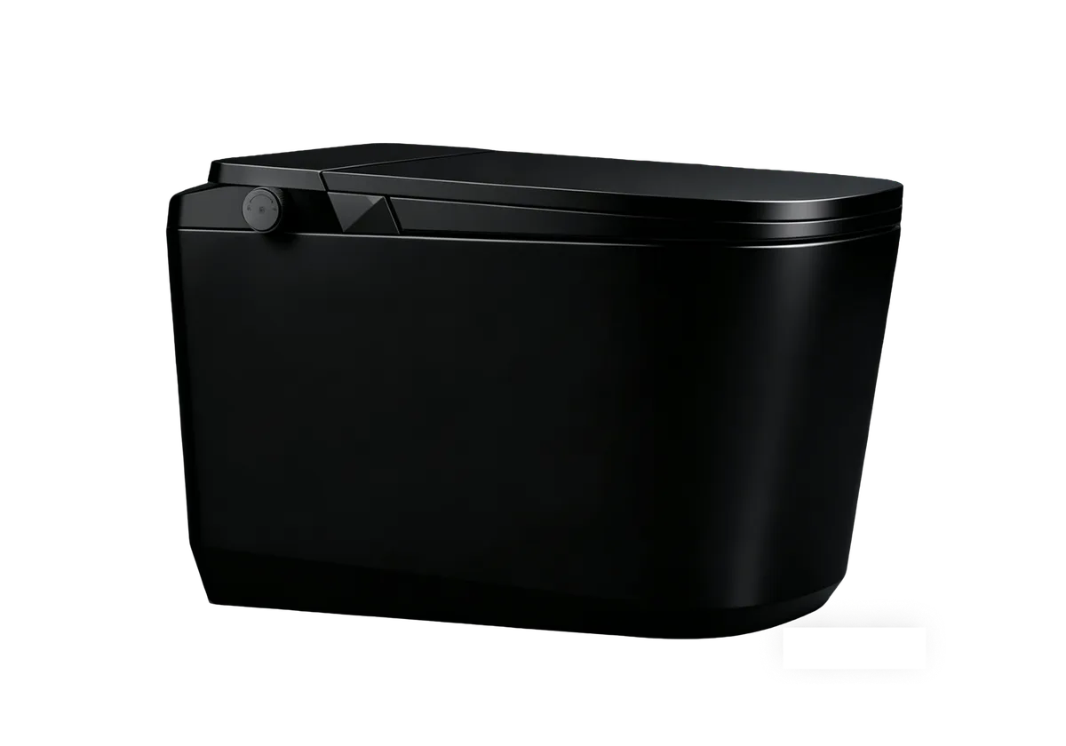 Premium Oversized Non-Electric Smart Toilet - Black, 305mm Rough-in