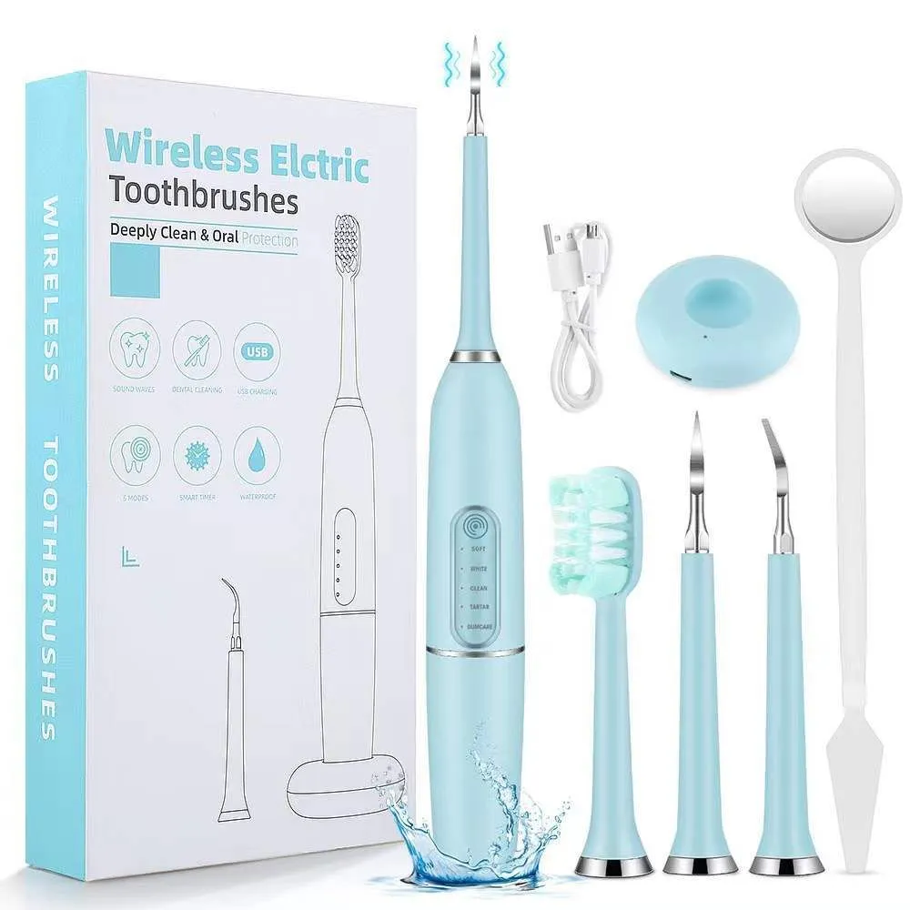 2-in-1 Electric Toothbrush Set - Blue