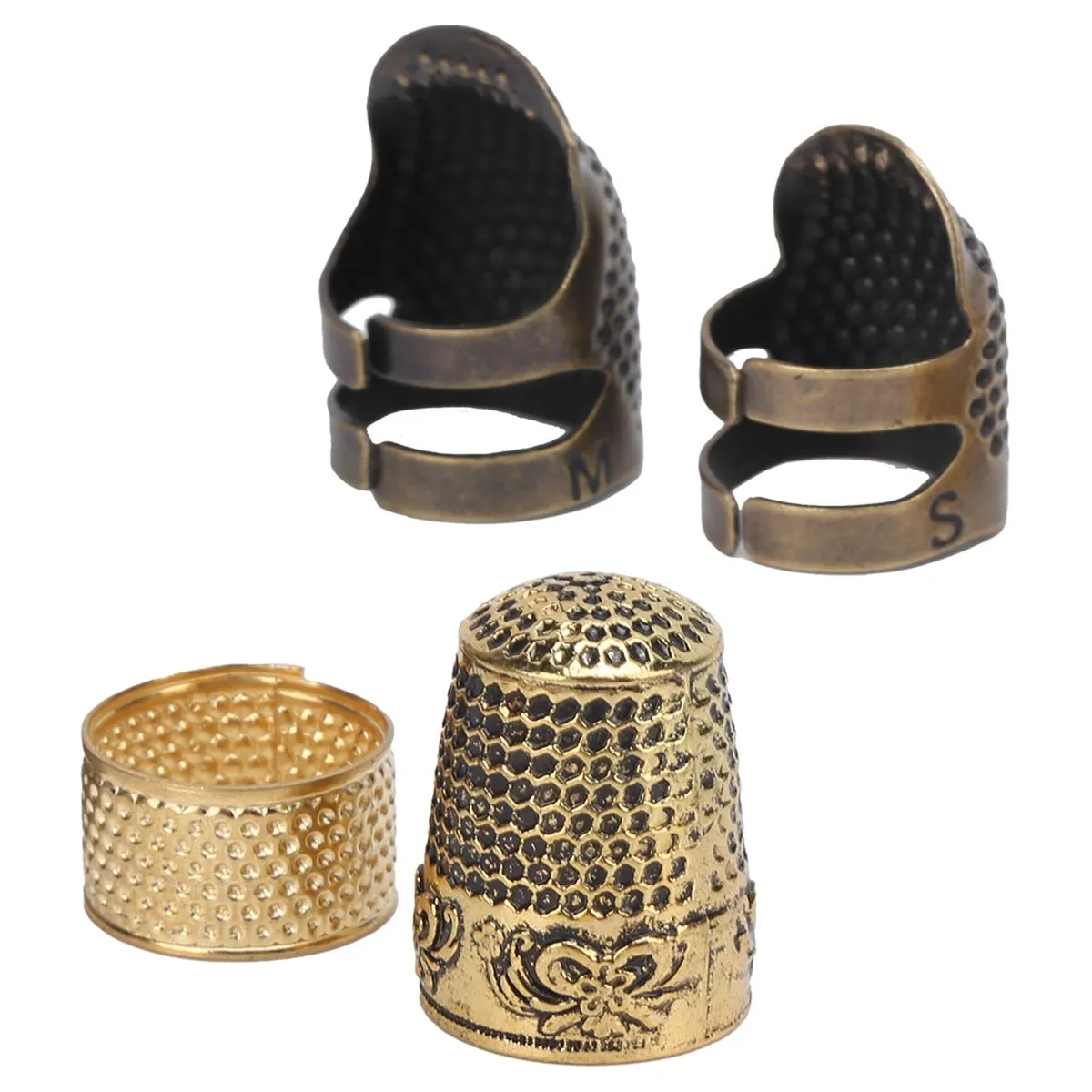 NonSlip Brass Thimble Adjustable for Daily Sewing