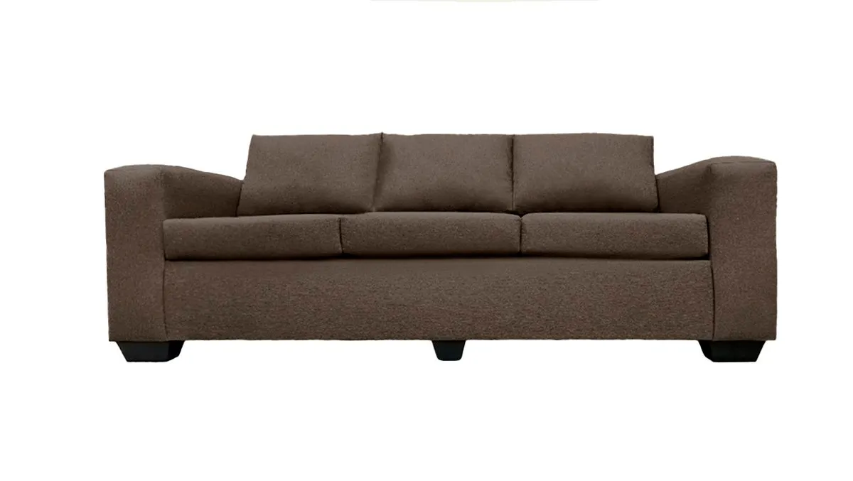 Oh So Suite 3 Seater Square Arm Sofa - Brown