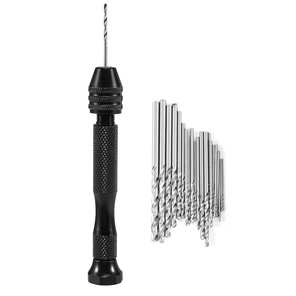 31Pcs Hand Drill Set Pin Vise Micro-Mini Twist Bits