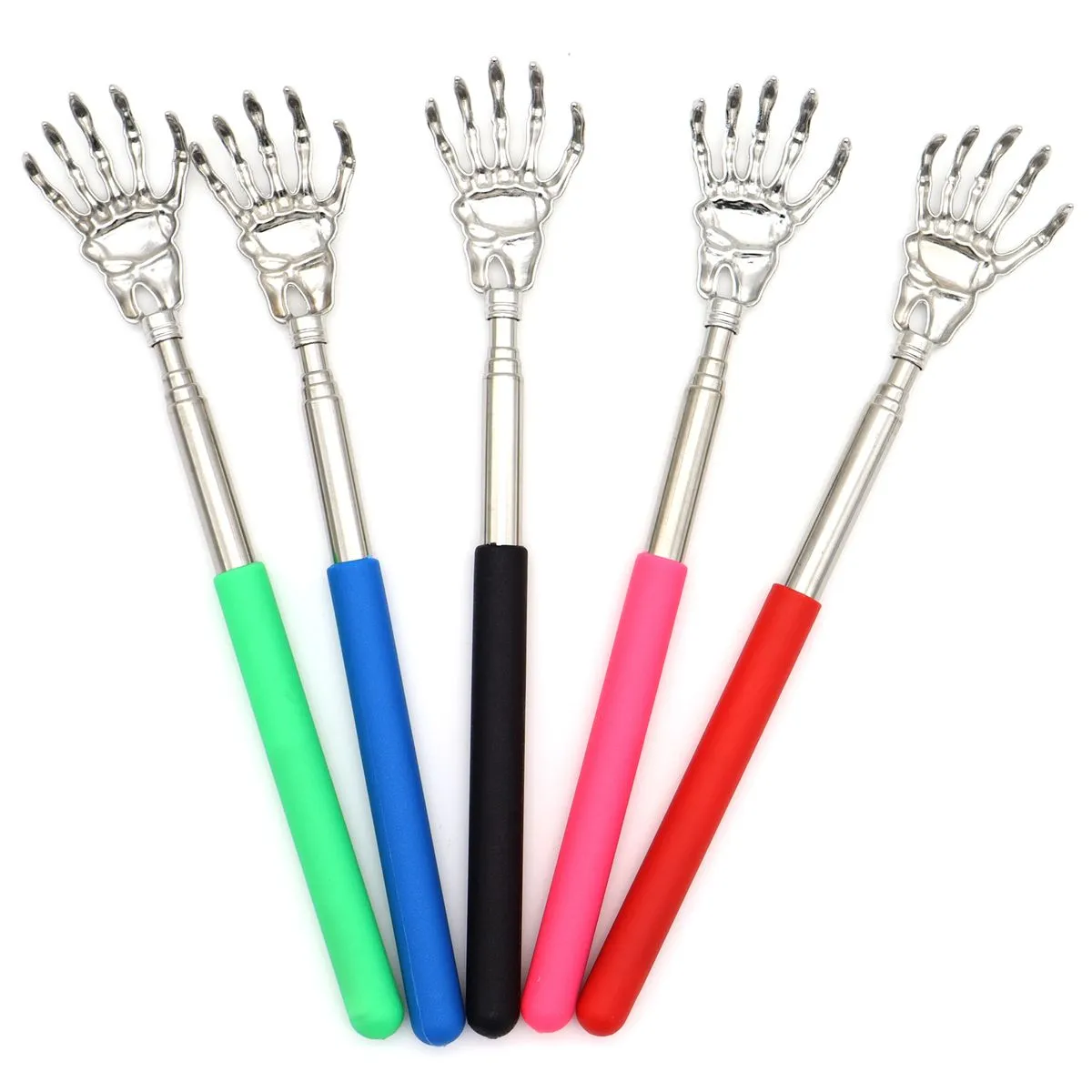 5 Pack Telescopic Skull Claw Back Scratcher Portable Metal Itching Tool