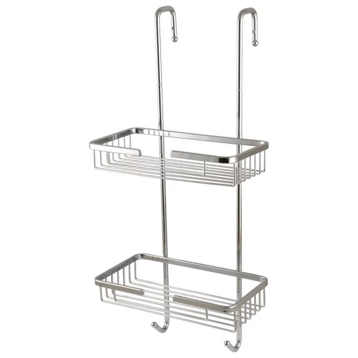 Chrome Plated Shower Door Overhang Rack