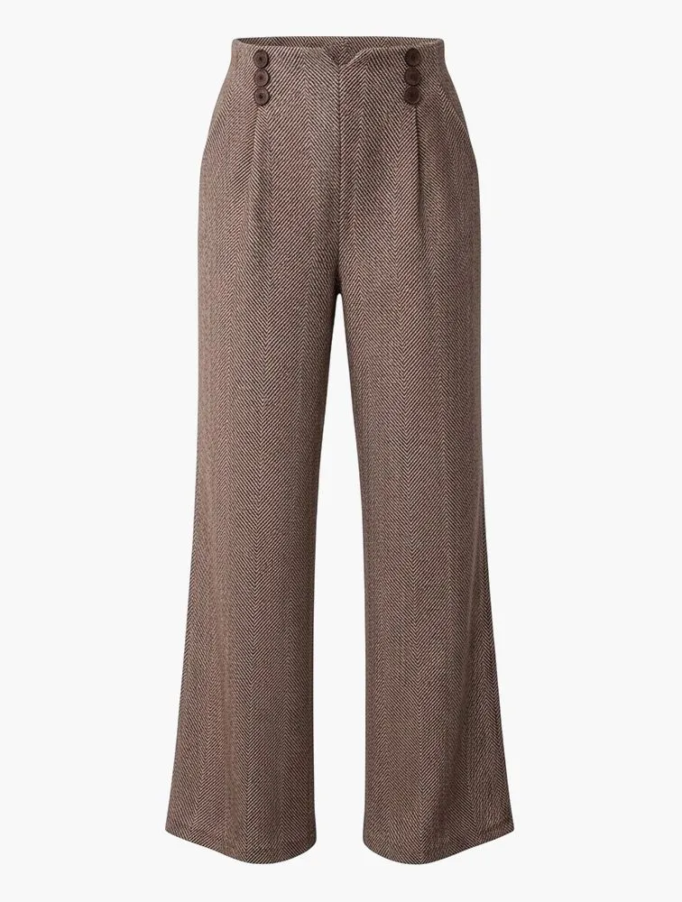 TRENDYOL Button Detail Wide Leg Palazzo Pants