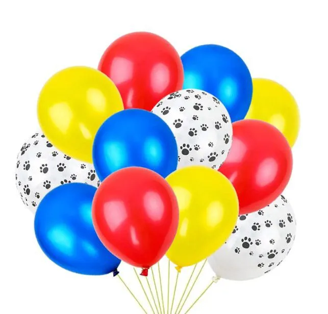 Paw Patrol Themed Latex Balloon Set - 12 Balloons