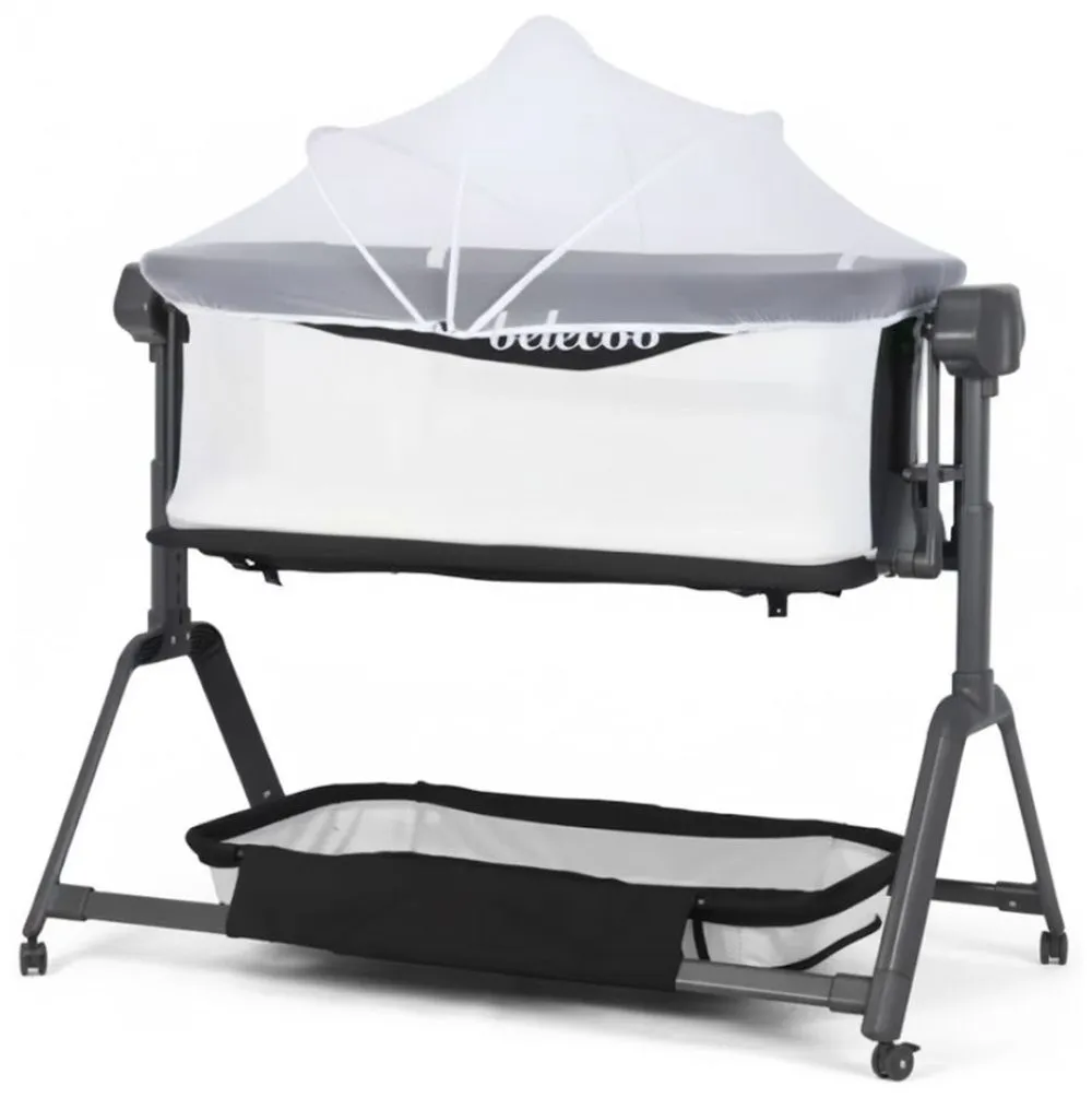 Belecoo Electra Co Sleeper Crib - Black, Grey