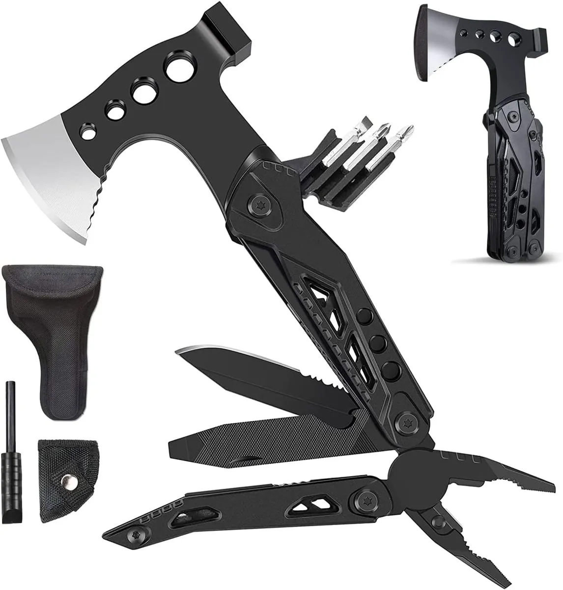 Survival Camping Multitool All-in-One with Knife, Hammer, Saw & Pliers