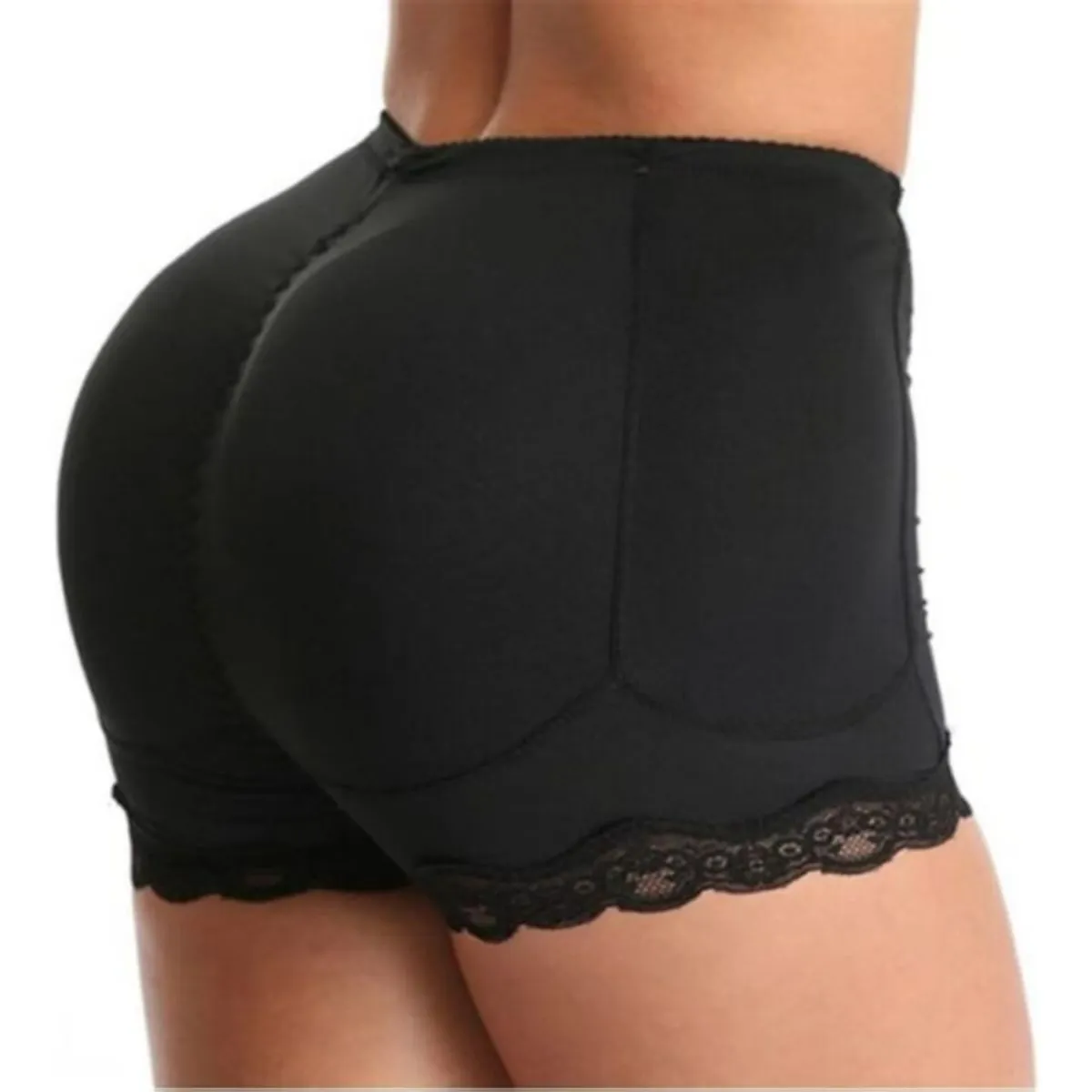 Seamless Padded Butt Lifter Panties - Invisible Shapewear For Women - Black