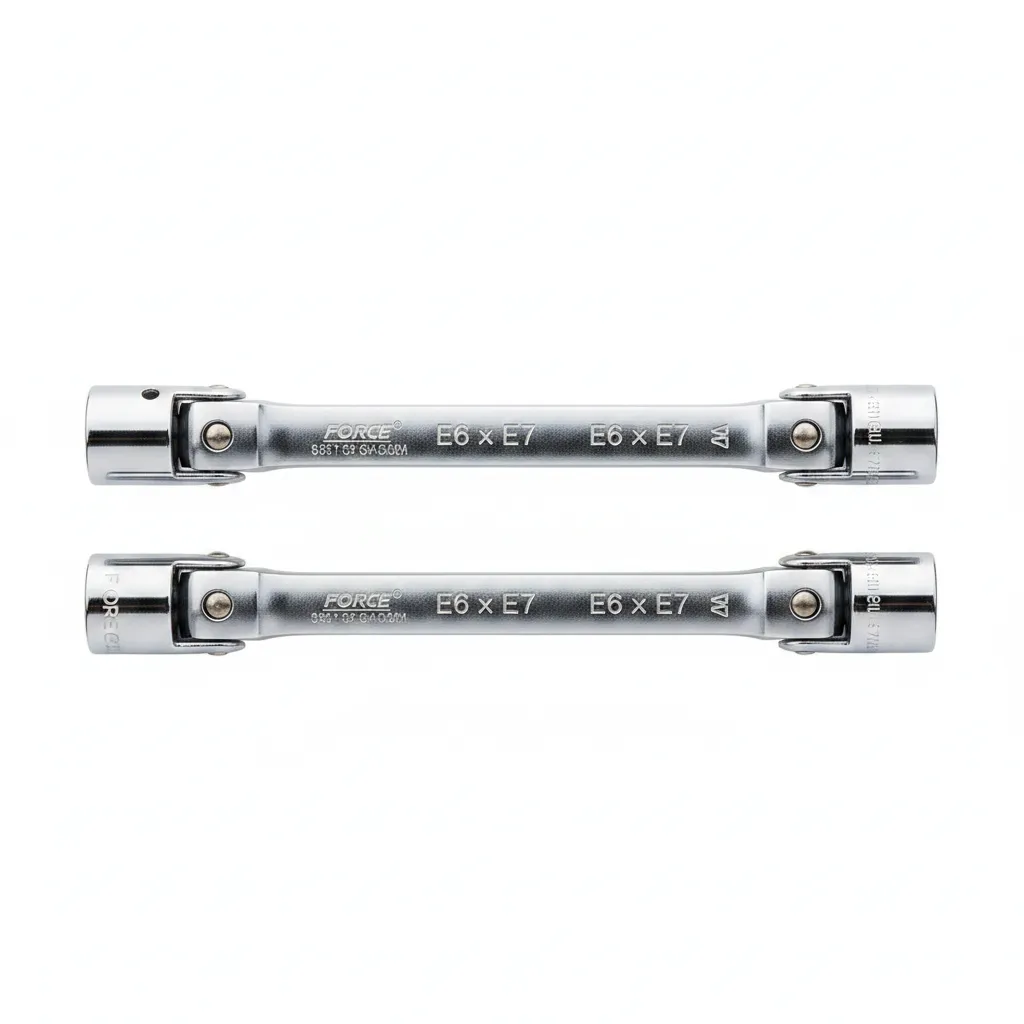 Force Hinged Socket Wrench E6 E7 Torx Tool for Tight Spaces - 2 Pack