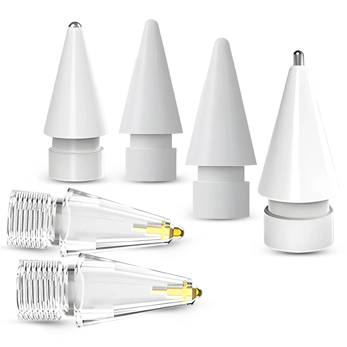 6PCS Replacement nibs Fine Point metal compatible with Apple Pencil 1/2/3