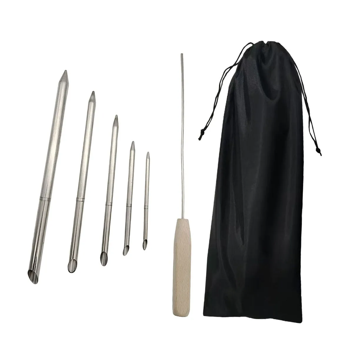 Rope Splicing Tool Wood Handle Line Braiding Set for Marine Sailing Camping
