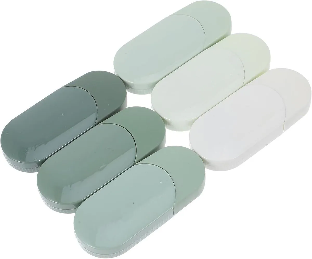 6pcs Mini White Correction Tape Roller, 6mm X 6m Decorative Eraser Tape