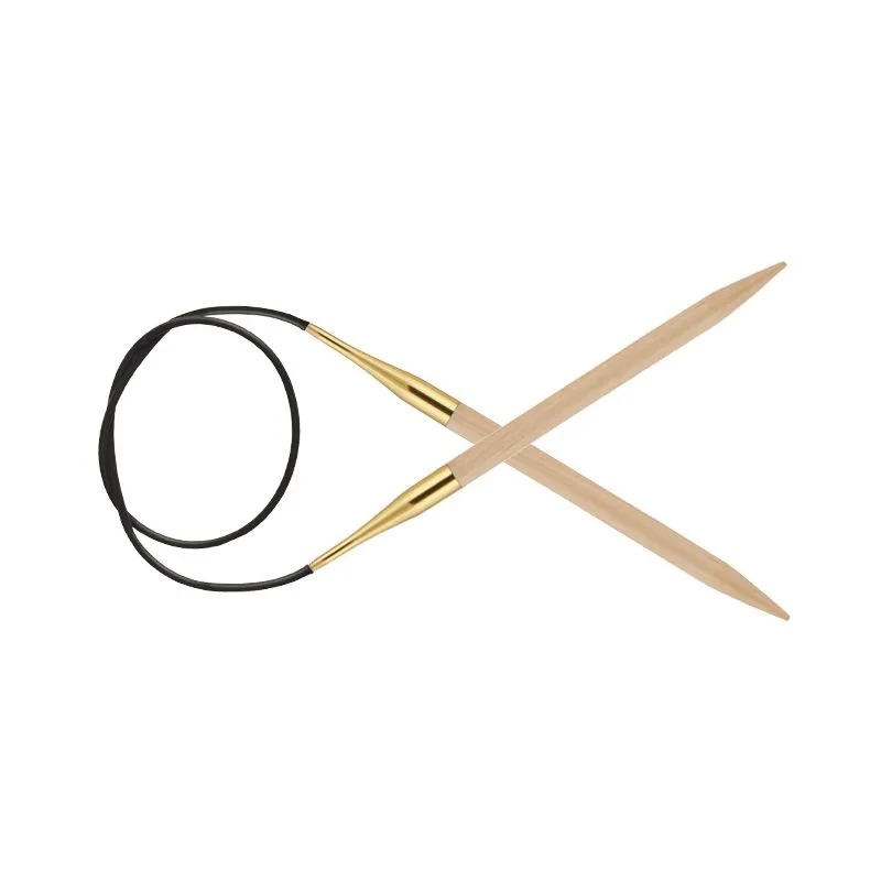 KnitPro Basix Beech Wood Fixed Circular Needles - 80 cm | 4.0 mm