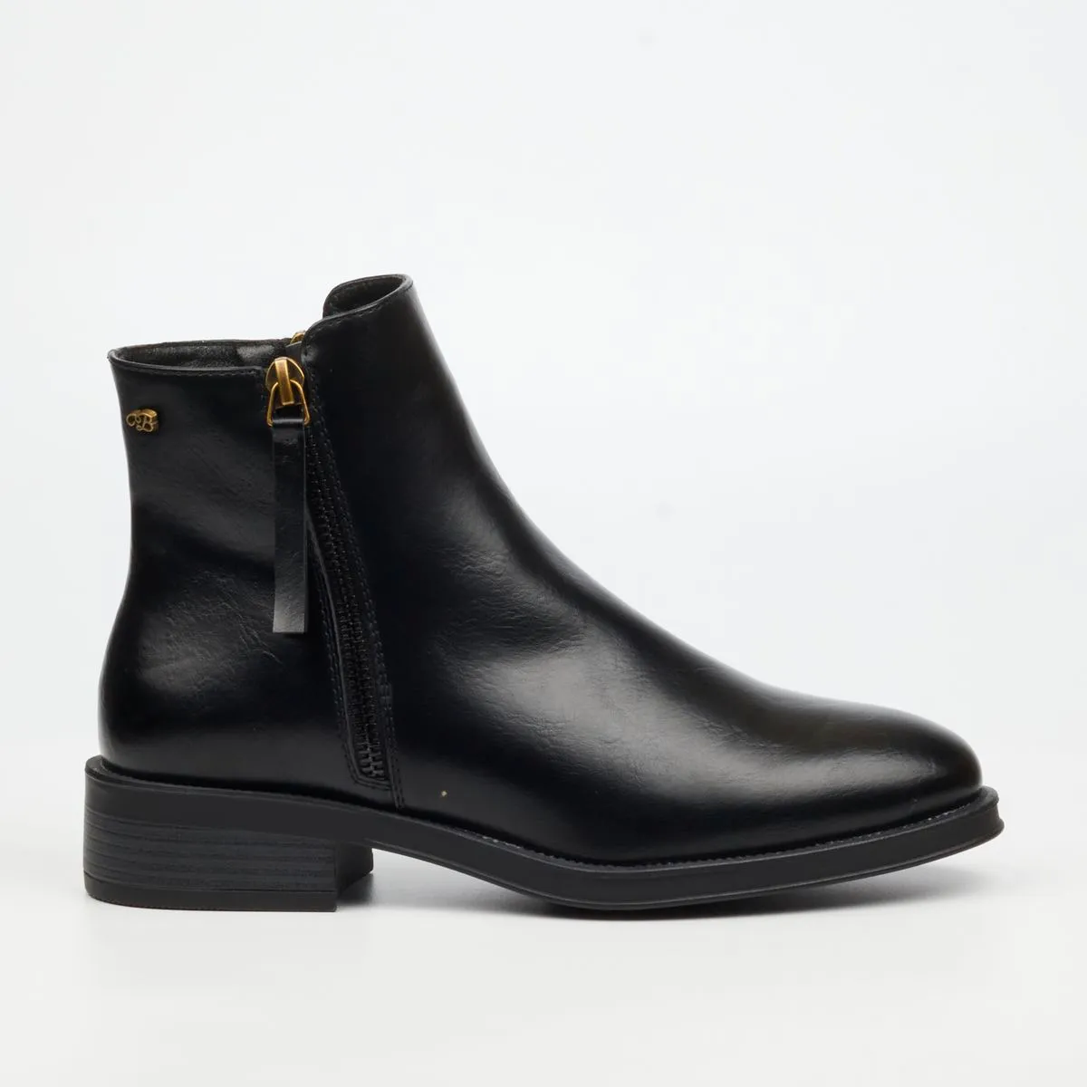 Miss Black Deer 1 Women Faux Leather Ankle Boots - Black