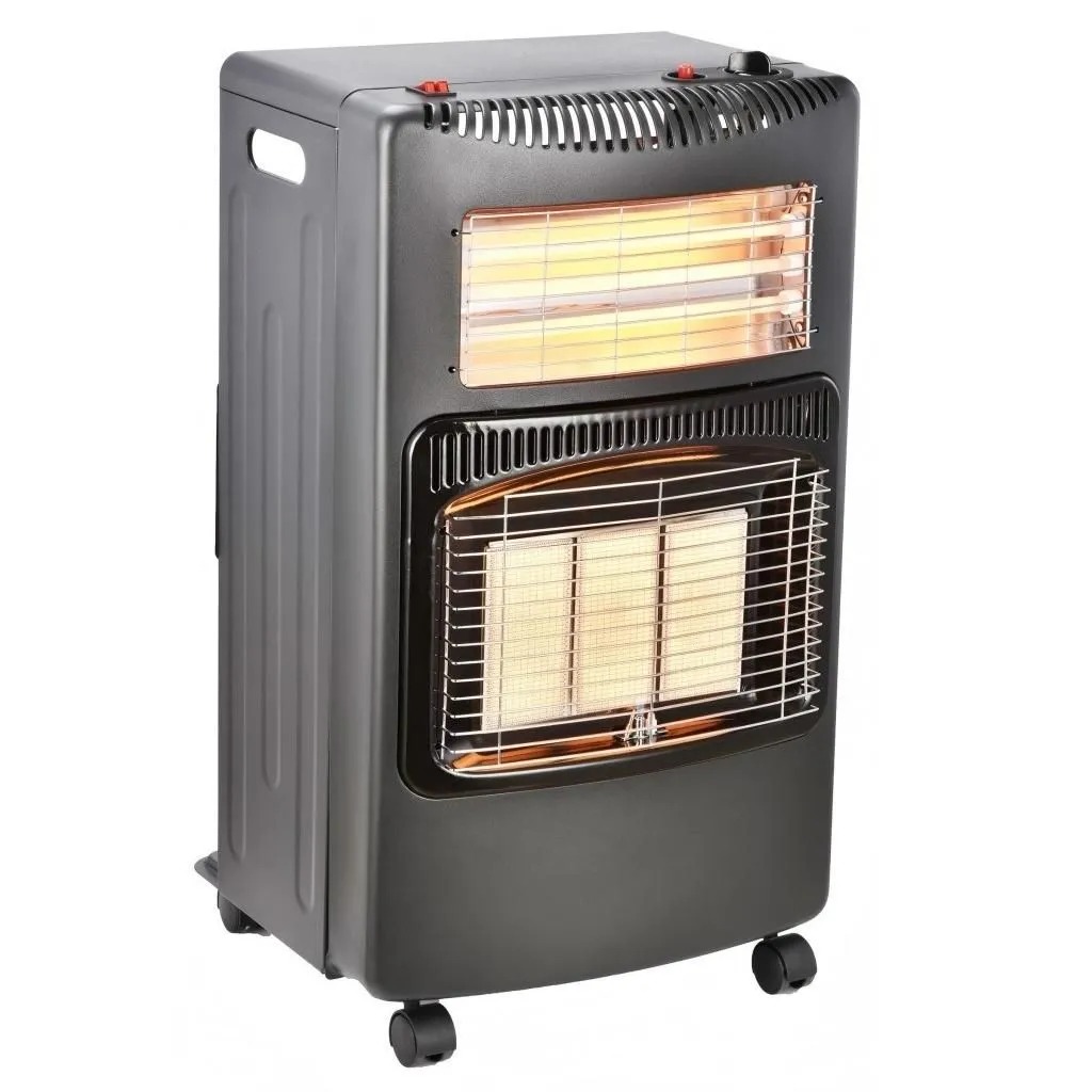 Indoor Dual Gas and Electric Heater 1.4kW-4.2kW with Piezoelectric Ignition