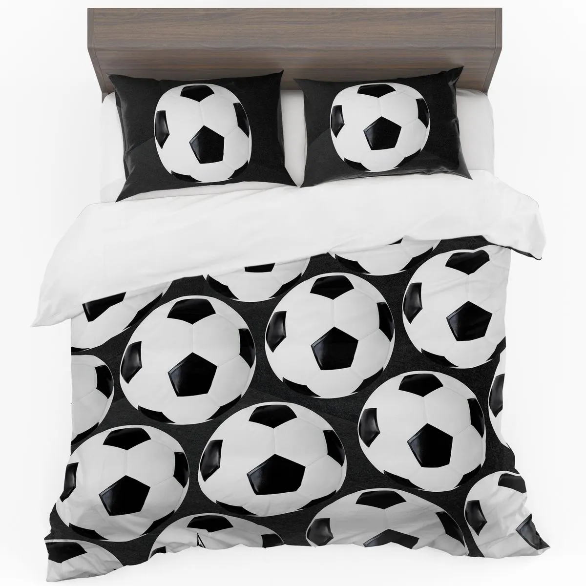 Soccer Balls Duvet Cover Set