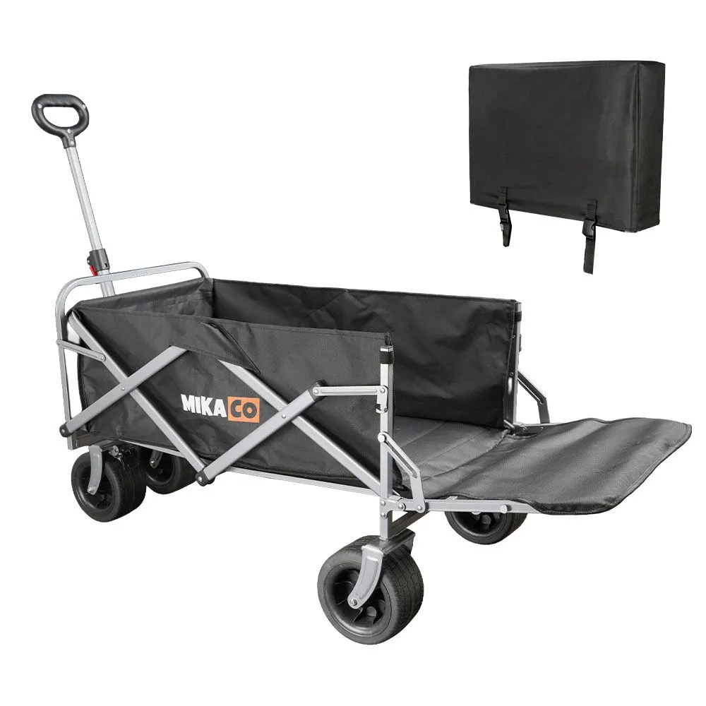 MIkaco Foldable Camping Wagon Full Rear Opening Utility Cart