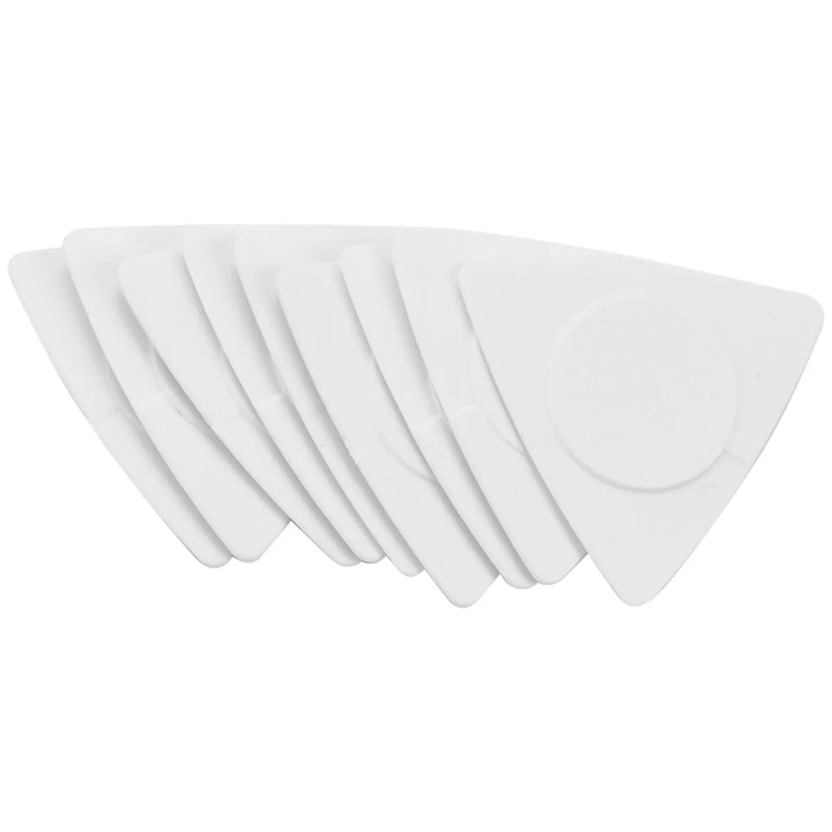 Flanger 10pcs Triangle-Guitar picks 1.0 0.75 0.5 mm in PC + ABS White